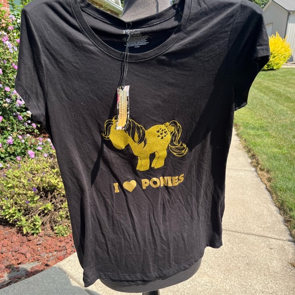 New MLP My Little Pony juniors XL black shirt - Picture 1 of 6